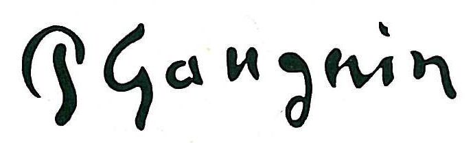 Gauguin autograph